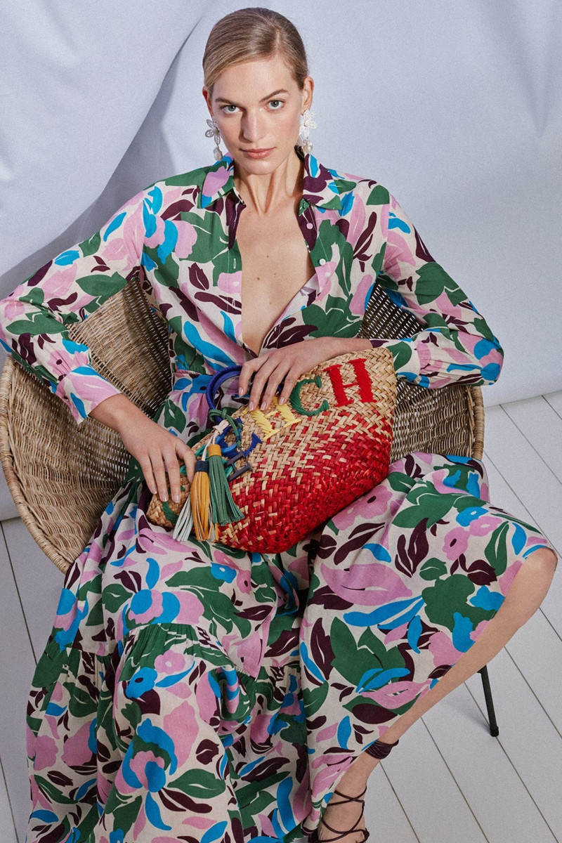 Vanessa Axente featured in  the CH Carolina Herrera lookbook for Spring/Summer 2022