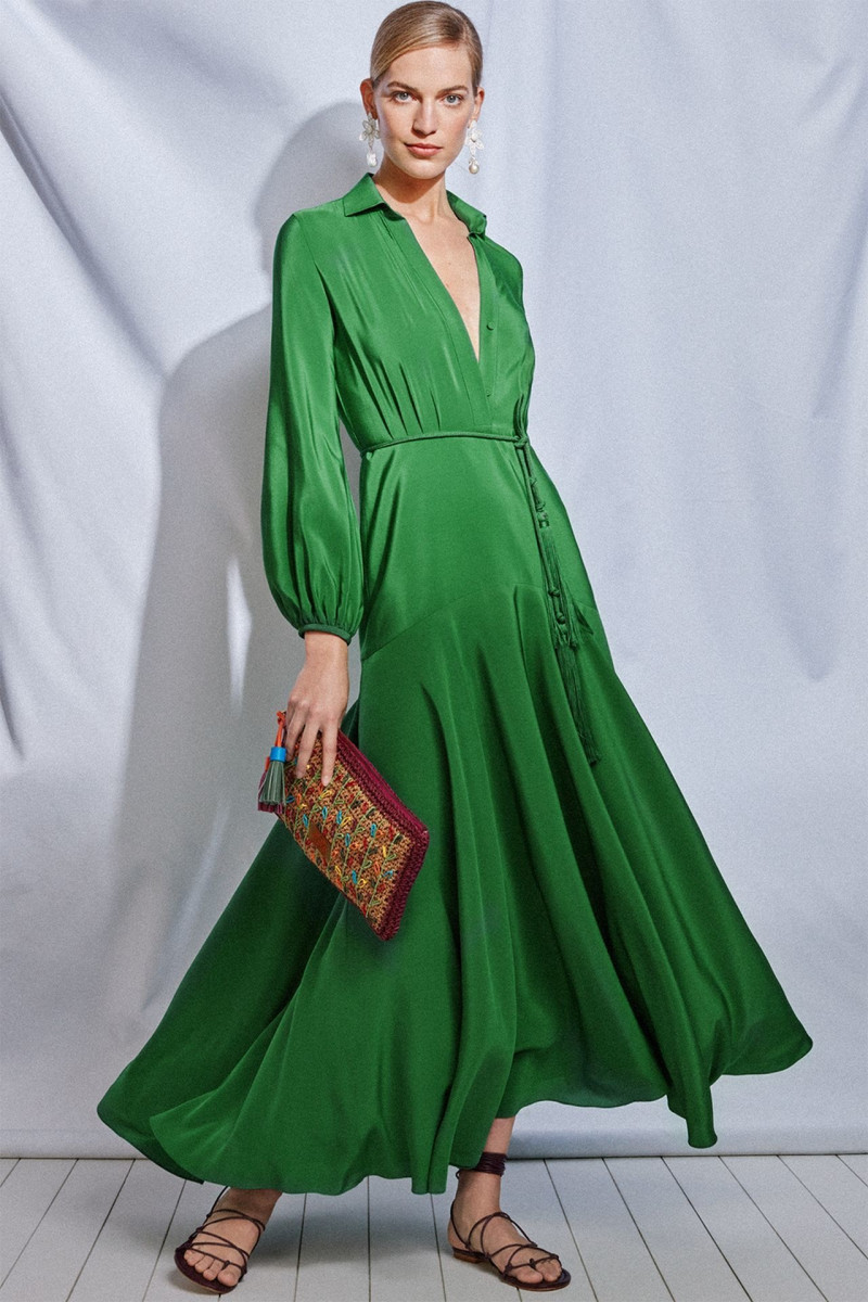 Vanessa Axente featured in  the CH Carolina Herrera lookbook for Spring/Summer 2022