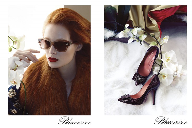 Thairine García featured in  the Blumarine advertisement for Autumn/Winter 2014