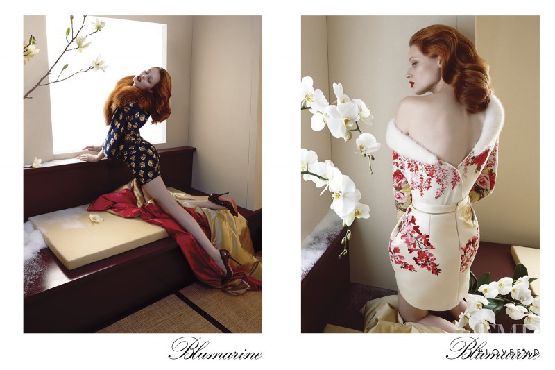 Thairine García featured in  the Blumarine advertisement for Autumn/Winter 2014