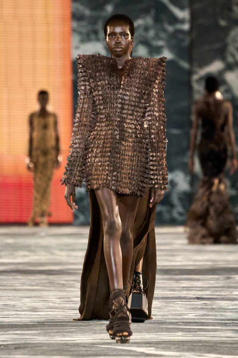 Ajok Madel featured in  the Balmain fashion show for Spring/Summer 2023