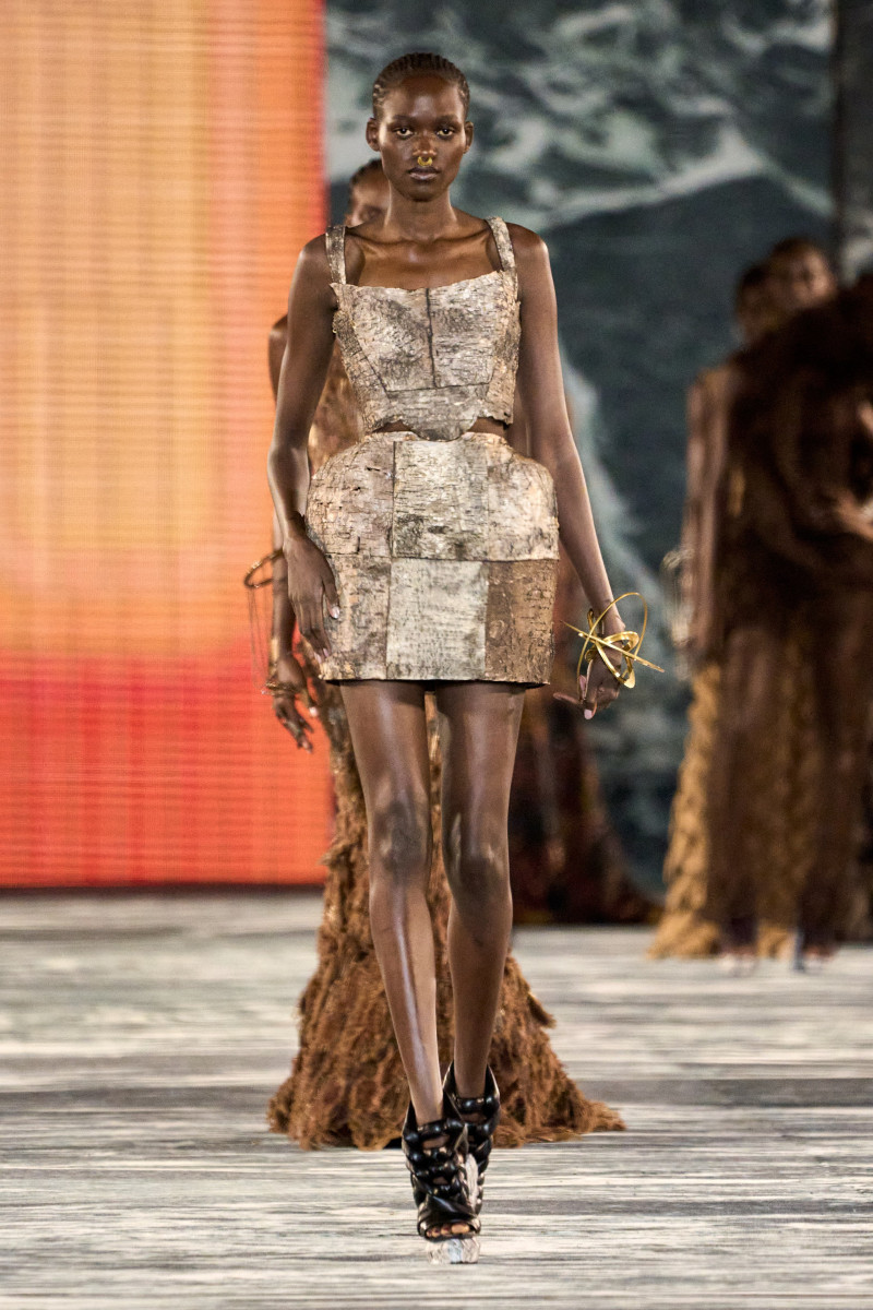 Caren Jepkemei featured in  the Balmain fashion show for Spring/Summer 2023