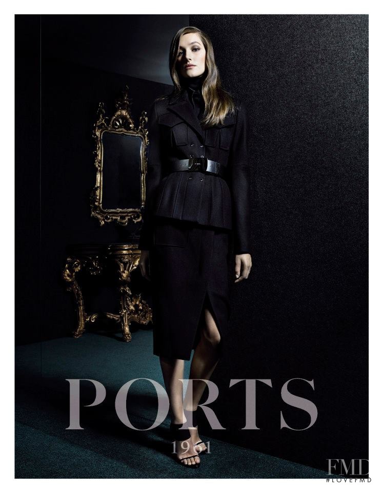 Joséphine Le Tutour featured in  the Ports 1961 advertisement for Autumn/Winter 2014