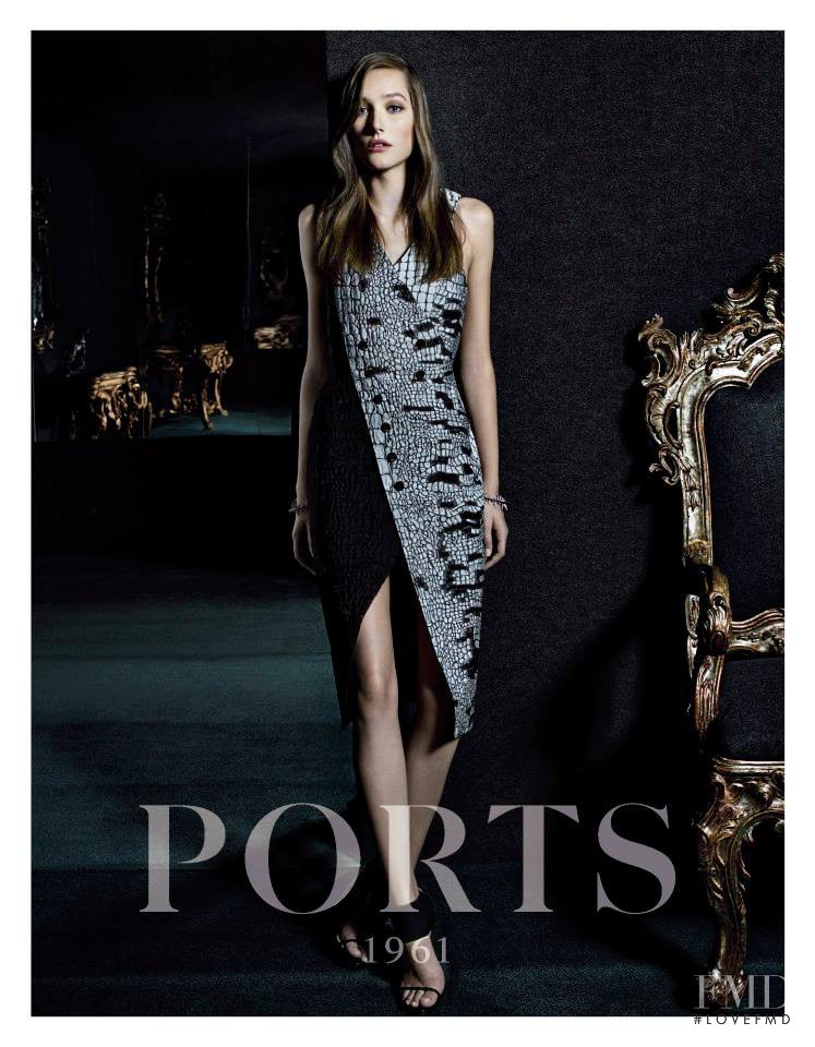 Joséphine Le Tutour featured in  the Ports 1961 advertisement for Autumn/Winter 2014