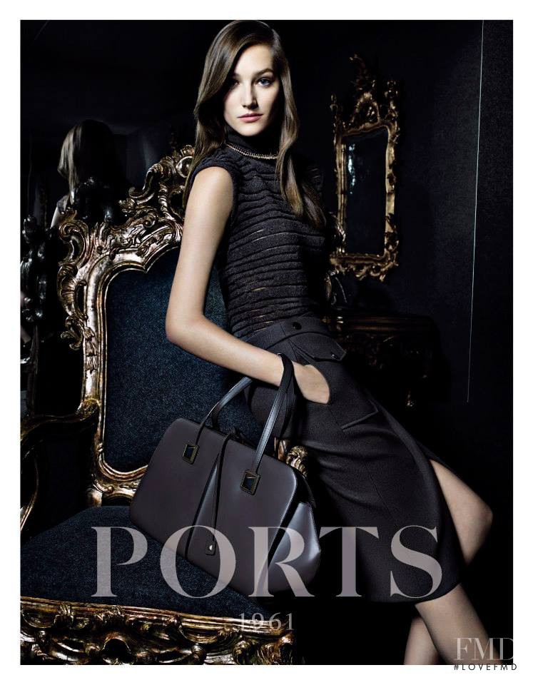 Joséphine Le Tutour featured in  the Ports 1961 advertisement for Autumn/Winter 2014