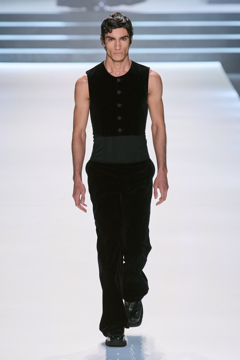 Duncan Yair featured in  the Dolce & Gabbana fashion show for Autumn/Winter 2023