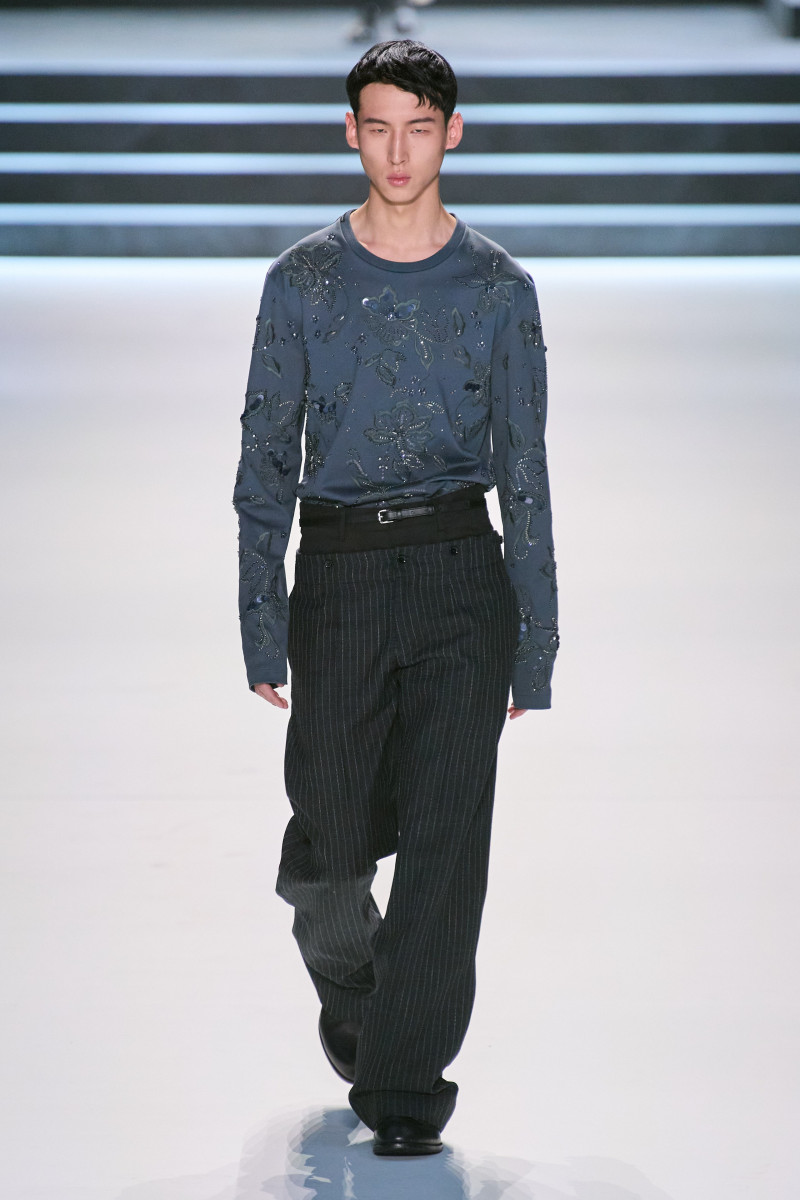 Sang Woo Kim featured in  the Dolce & Gabbana fashion show for Autumn/Winter 2023