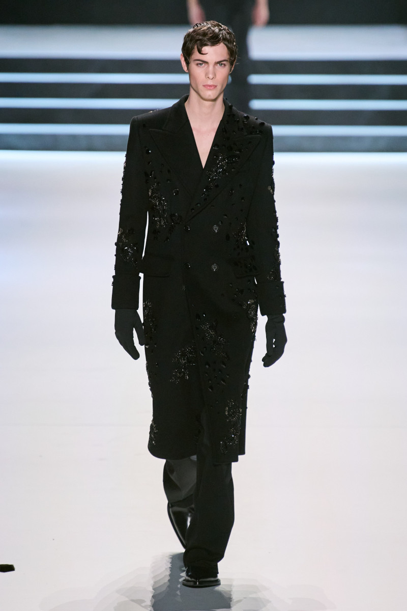 Jack Blanco featured in  the Dolce & Gabbana fashion show for Autumn/Winter 2023