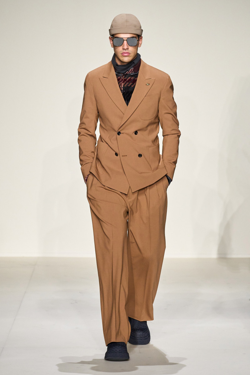 Omar Metwally featured in  the Emporio Armani fashion show for Autumn/Winter 2023