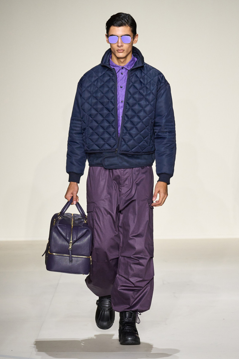 Akbar Shamji featured in  the Emporio Armani fashion show for Autumn/Winter 2023