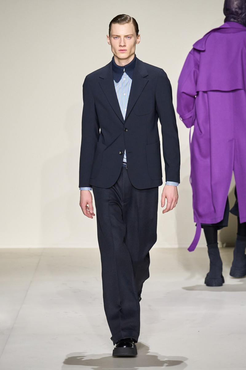 Braien Vaiksaar featured in  the Emporio Armani fashion show for Autumn/Winter 2023