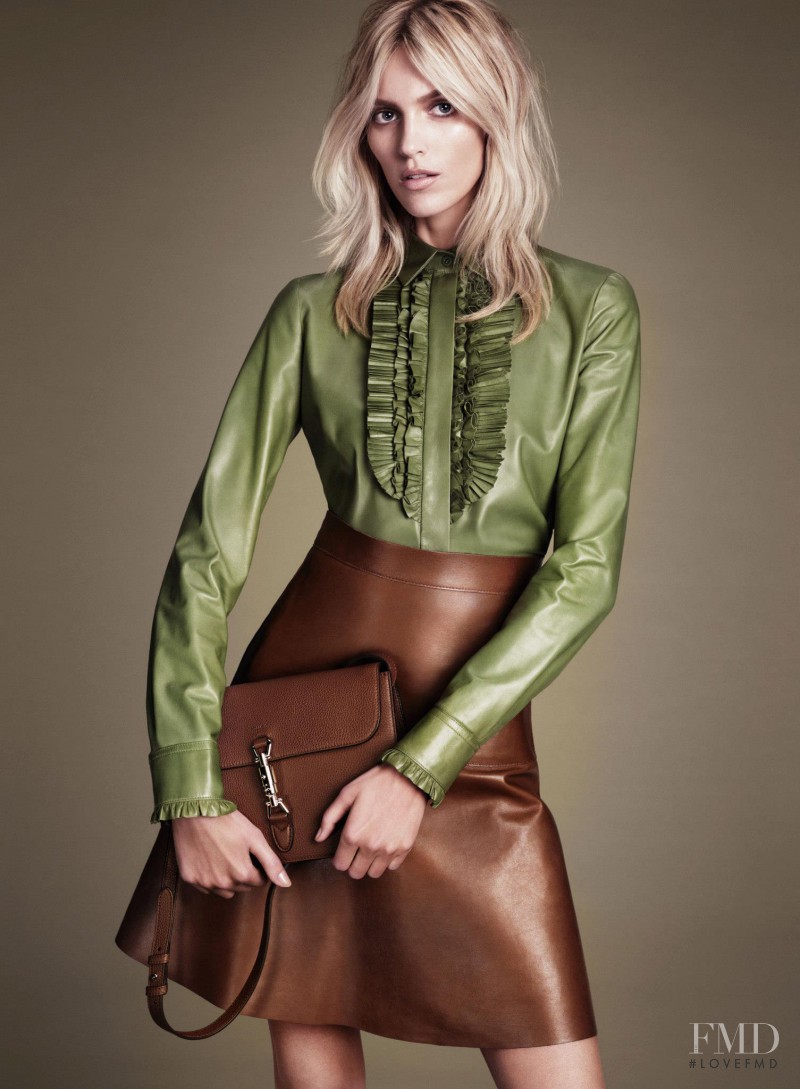 Anja Rubik featured in  the Gucci advertisement for Autumn/Winter 2014