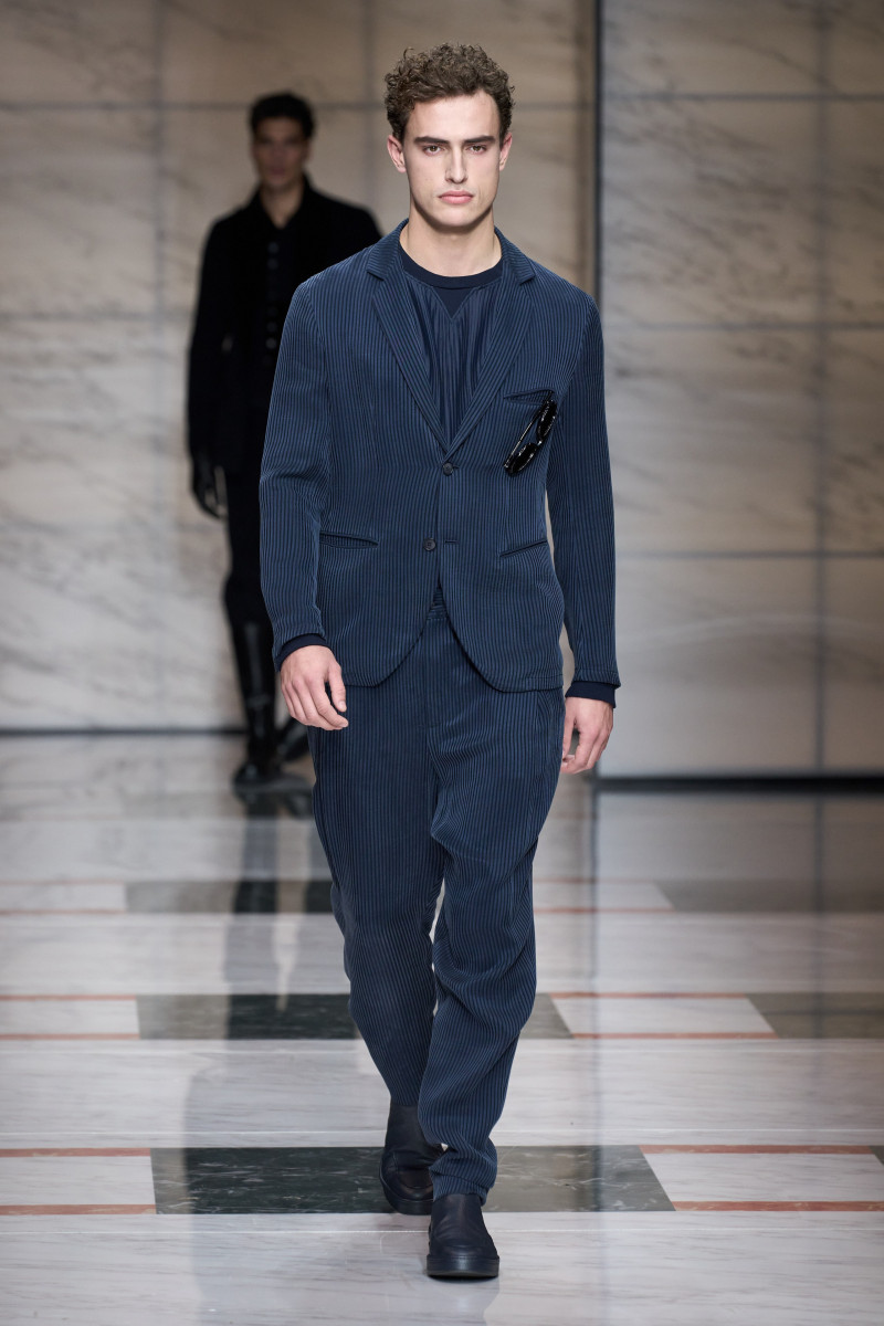 Alex Verloop featured in  the Giorgio Armani fashion show for Autumn/Winter 2023