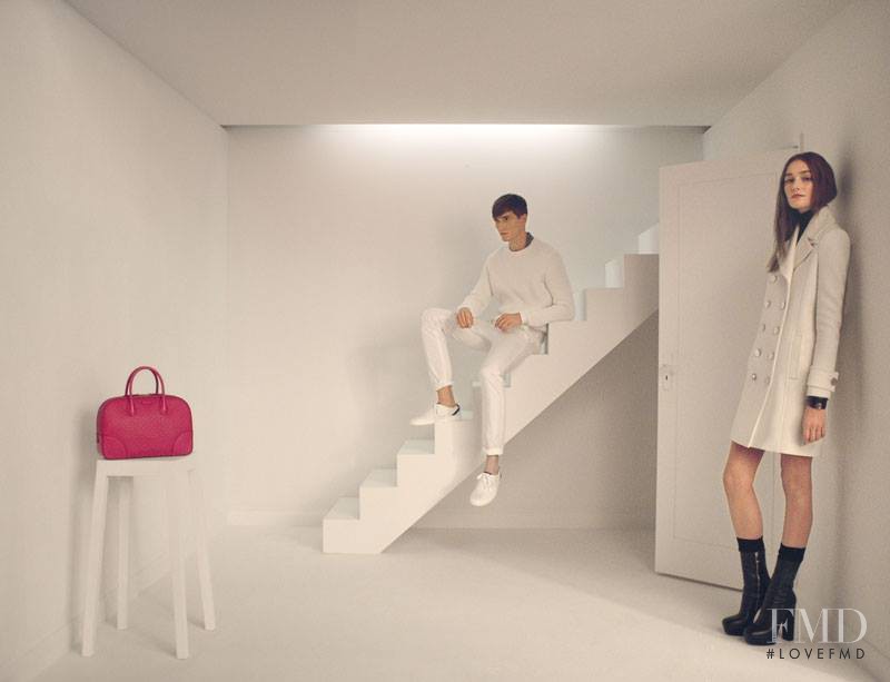 Joséphine Le Tutour featured in  the Gucci Bright Diamante advertisement for Pre-Fall 2014