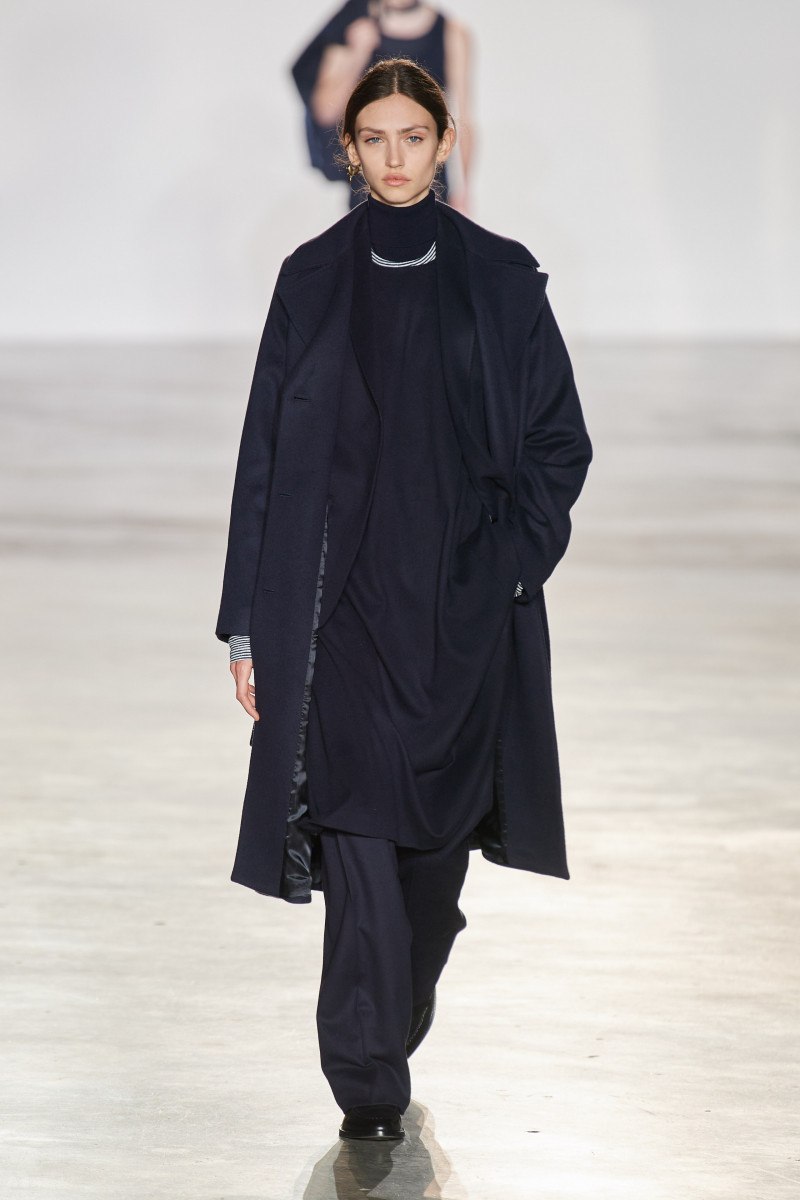 Krini Hernandez featured in  the Officine Generale fashion show for Autumn/Winter 2023