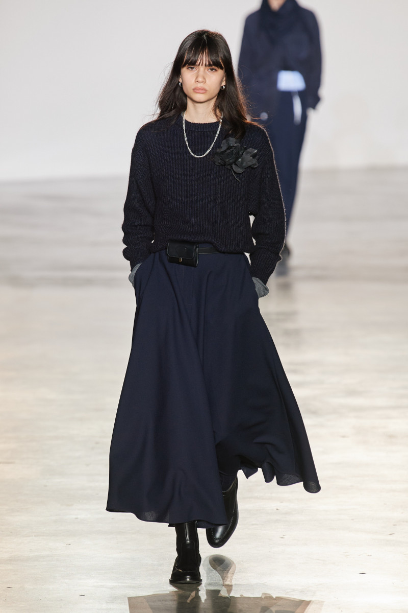Clara Marques featured in  the Officine Generale fashion show for Autumn/Winter 2023