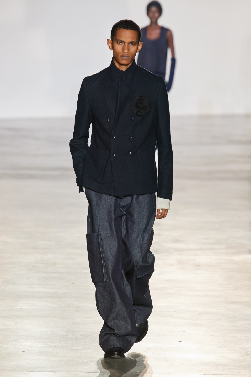 Matthew Seymour featured in  the Officine Generale fashion show for Autumn/Winter 2023