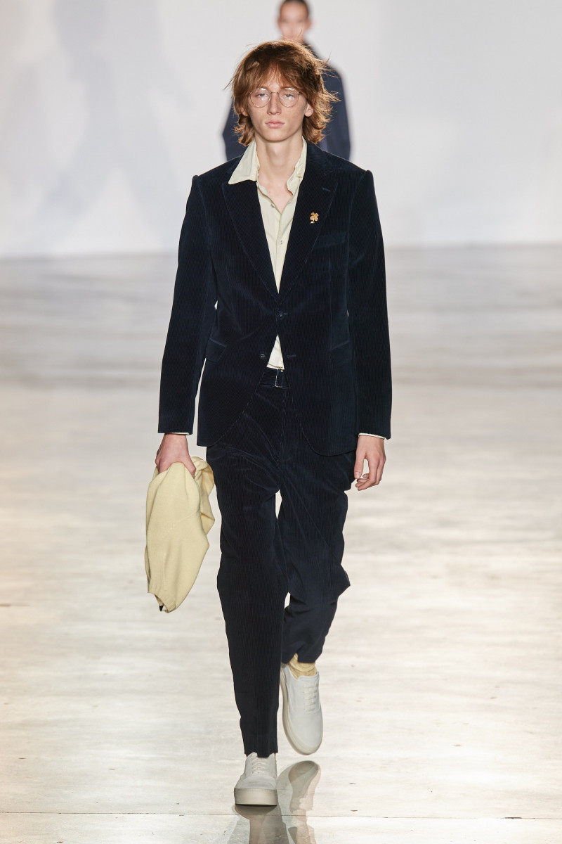 Oscar Fishman featured in  the Officine Generale fashion show for Autumn/Winter 2023