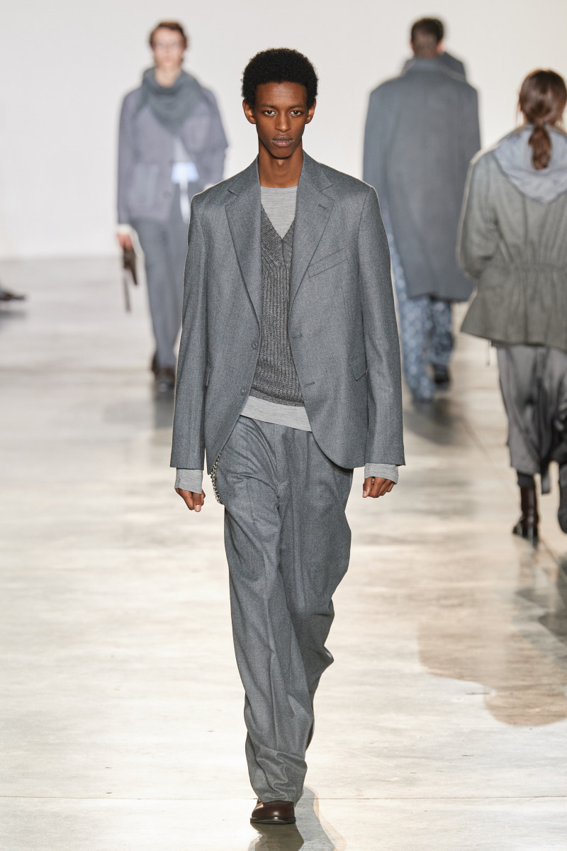 Craig Shimirimana featured in  the Officine Generale fashion show for Autumn/Winter 2023