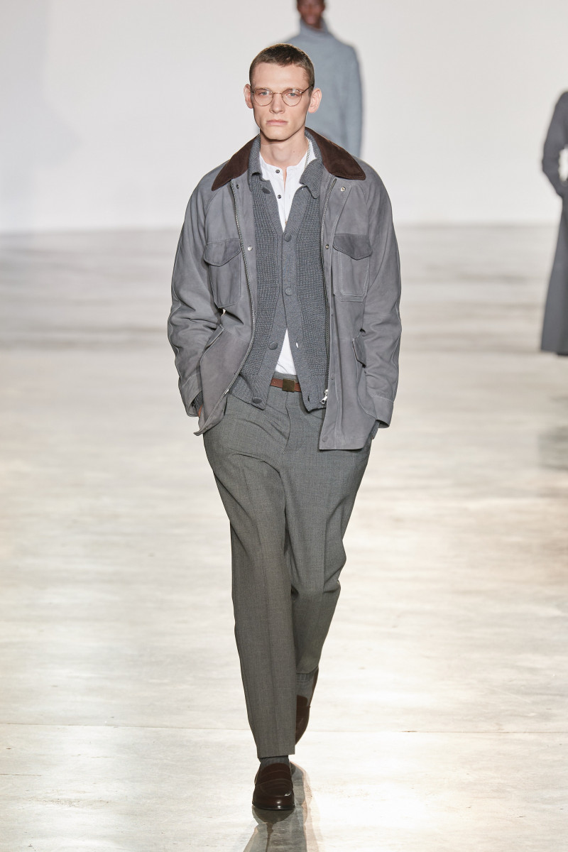 Chandler Frye featured in  the Officine Generale fashion show for Autumn/Winter 2023