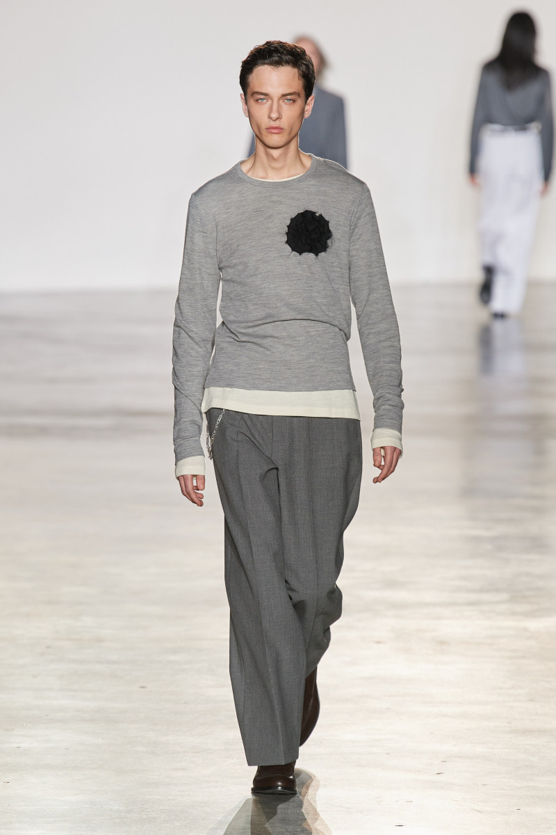 Viktor Krohm featured in  the Officine Generale fashion show for Autumn/Winter 2023