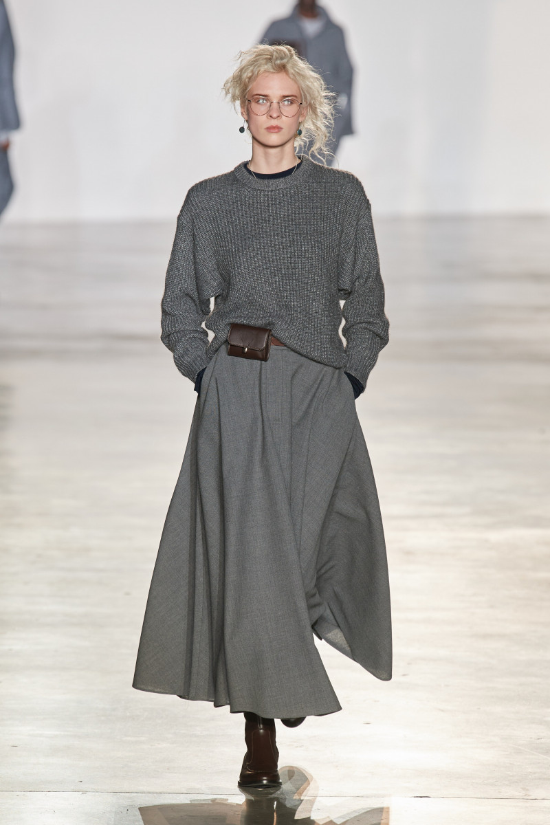 Fleur Breijer featured in  the Officine Generale fashion show for Autumn/Winter 2023