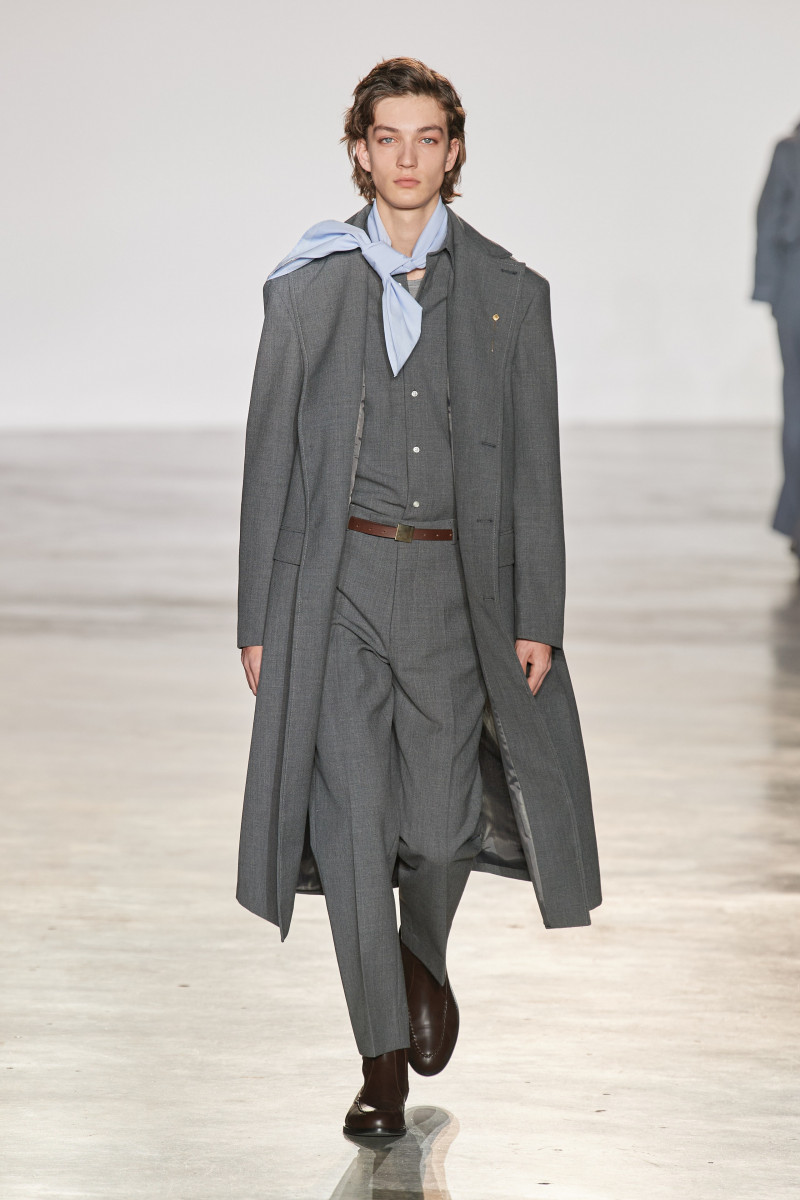 Dante Scheck featured in  the Officine Generale fashion show for Autumn/Winter 2023