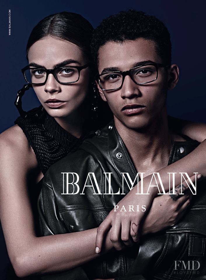 Cara Delevingne featured in  the Balmain advertisement for Autumn/Winter 2014