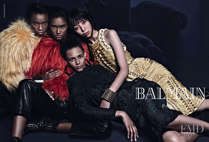 Binx Walton featured in  the Balmain advertisement for Autumn/Winter 2014