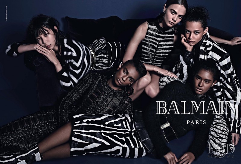 Binx Walton featured in  the Balmain advertisement for Autumn/Winter 2014