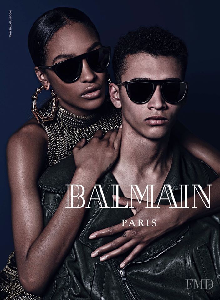 Jourdan Dunn featured in  the Balmain advertisement for Autumn/Winter 2014