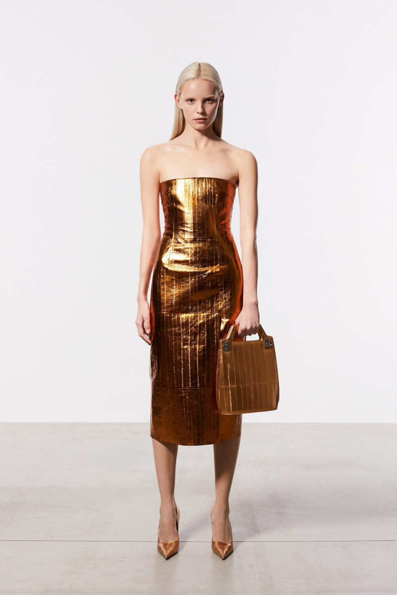 Tara Halliwell featured in  the Salvatore Ferragamo lookbook for Pre-Fall 2023