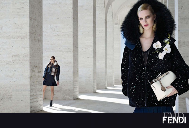 Ashleigh Good featured in  the Fendi advertisement for Autumn/Winter 2014