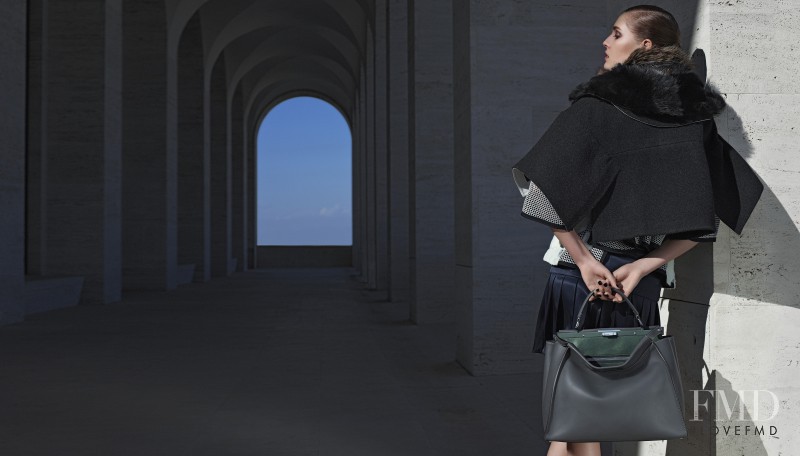 Nadja Bender featured in  the Fendi advertisement for Autumn/Winter 2014