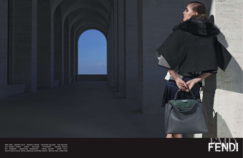 Nadja Bender featured in  the Fendi advertisement for Autumn/Winter 2014
