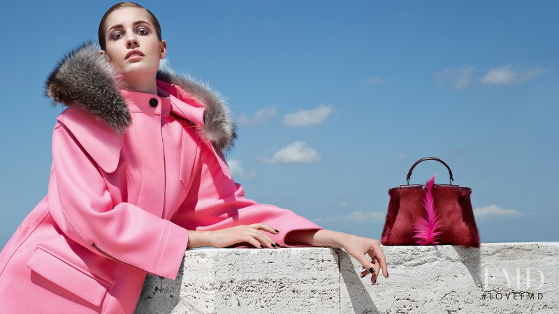 Nadja Bender featured in  the Fendi advertisement for Autumn/Winter 2014