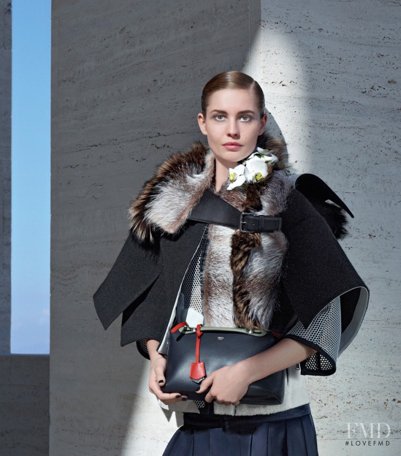 Nadja Bender featured in  the Fendi advertisement for Autumn/Winter 2014