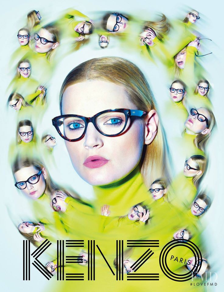 Guinevere van Seenus featured in  the Kenzo advertisement for Autumn/Winter 2014