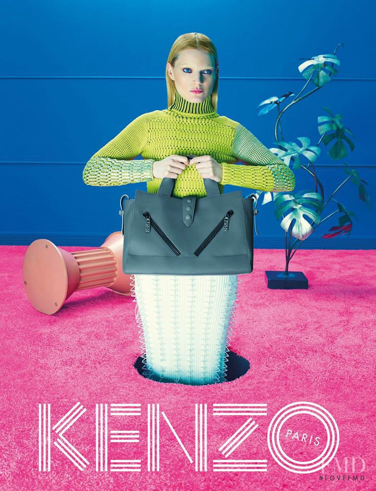 Guinevere van Seenus featured in  the Kenzo advertisement for Autumn/Winter 2014