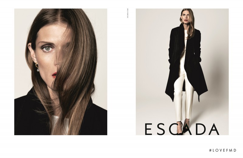 Malgosia Bela featured in  the Escada advertisement for Autumn/Winter 2014