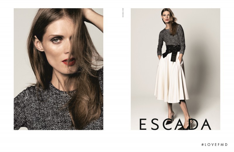 Malgosia Bela featured in  the Escada advertisement for Autumn/Winter 2014
