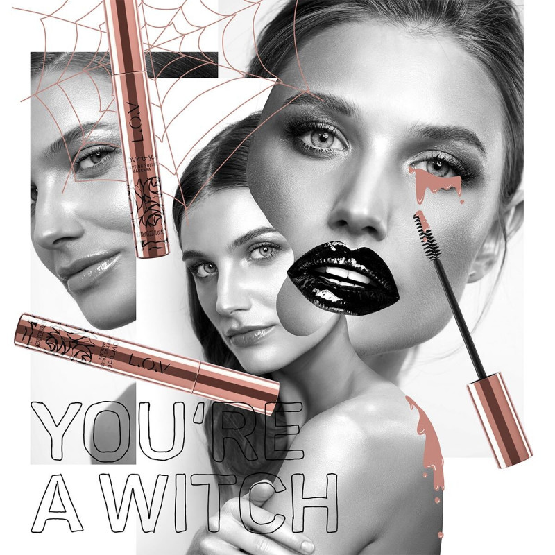 Angeline Suppiger featured in  the Lov Cosmetics advertisement for Autumn/Winter 2019