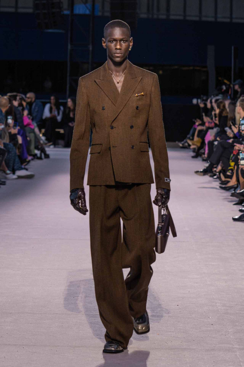 Cheikh Dia featured in  the Versace fashion show for Autumn/Winter 2023