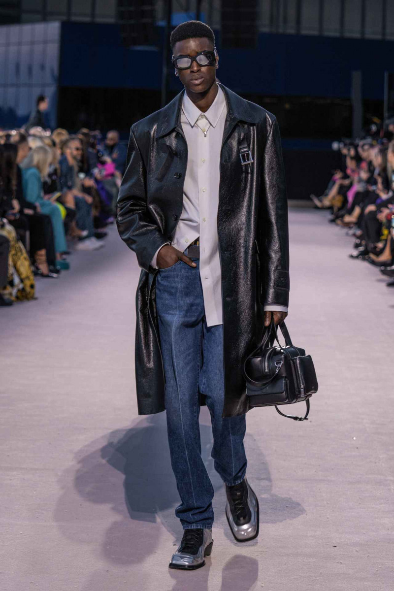 Babacar Ndoye featured in  the Versace fashion show for Autumn/Winter 2023