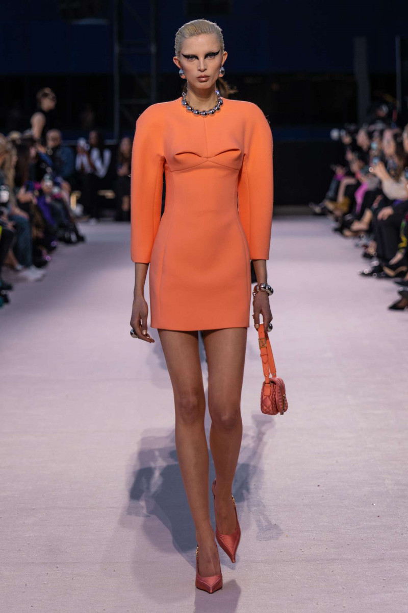 Lucy Lulu Baddeley Wood featured in  the Versace fashion show for Autumn/Winter 2023