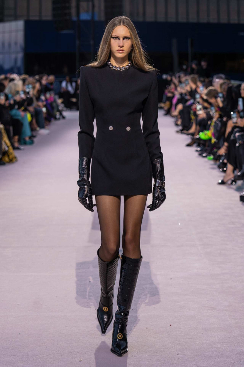 Angelina Kendall featured in  the Versace fashion show for Autumn/Winter 2023