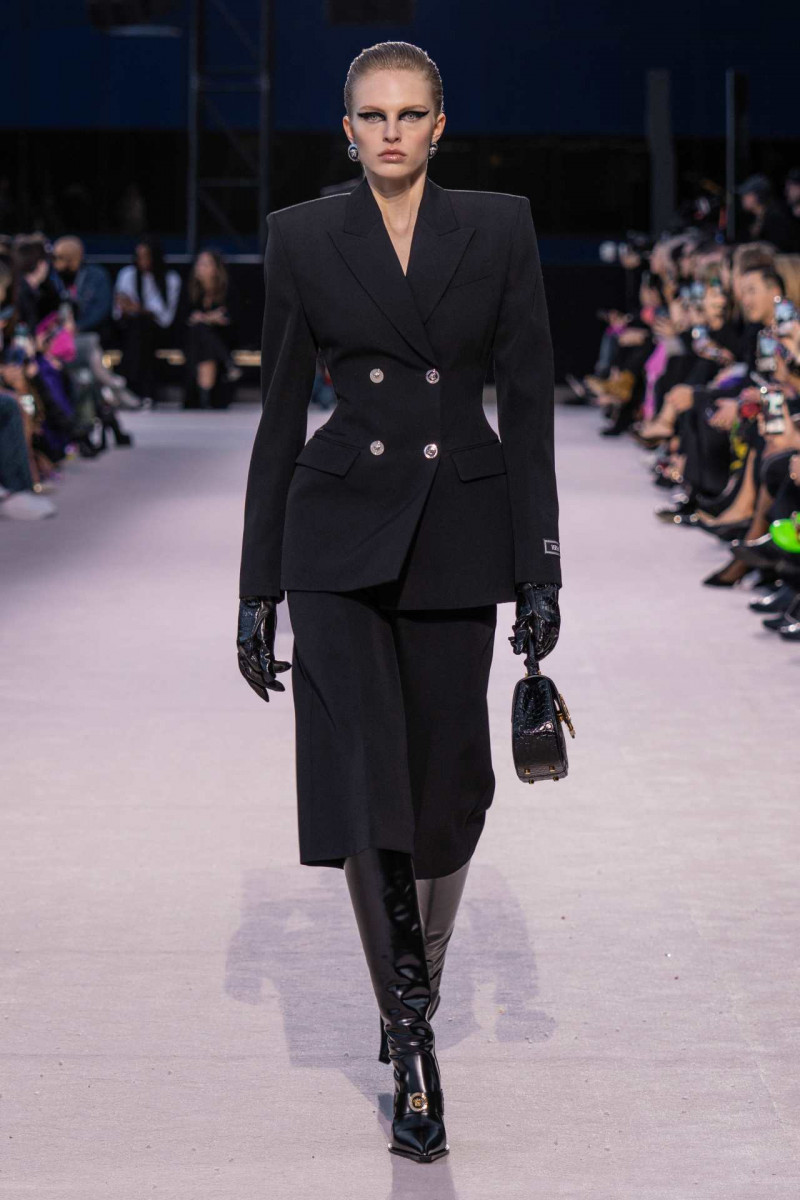 Karolina Spakowski featured in  the Versace fashion show for Autumn/Winter 2023