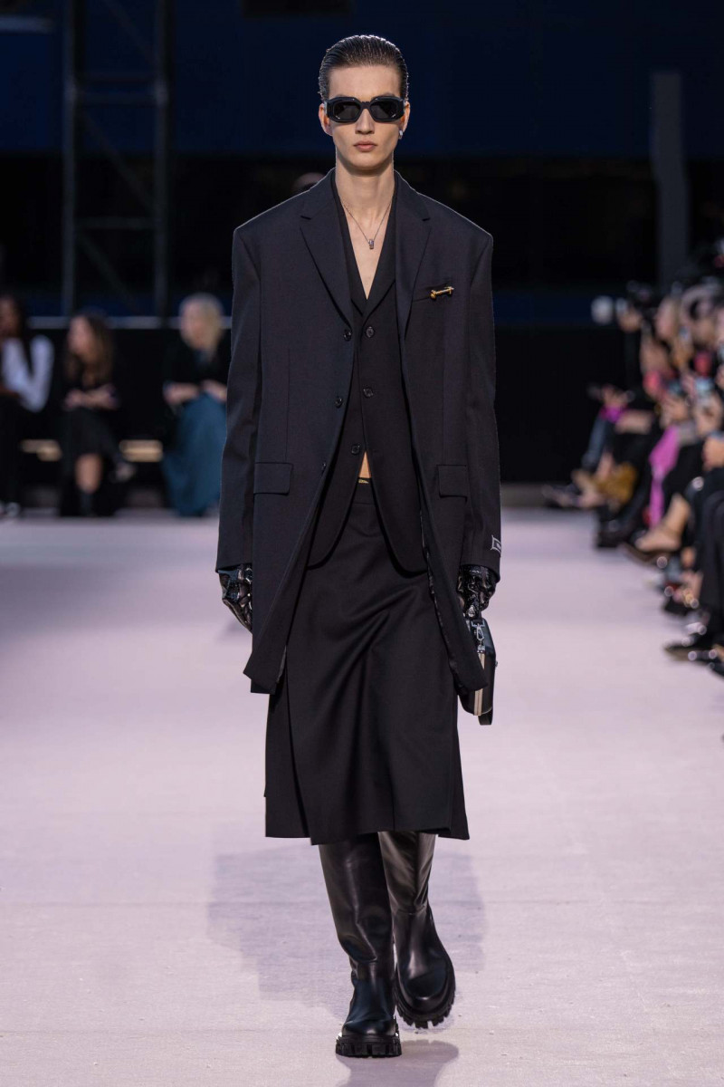 Dante Scheck featured in  the Versace fashion show for Autumn/Winter 2023