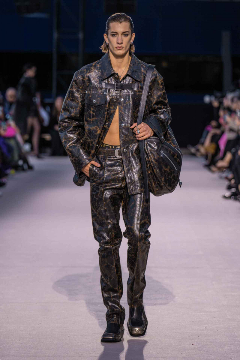 Anthony Thomason featured in  the Versace fashion show for Autumn/Winter 2023