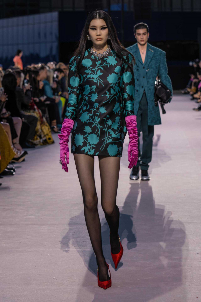 Sherry Shi featured in  the Versace fashion show for Autumn/Winter 2023